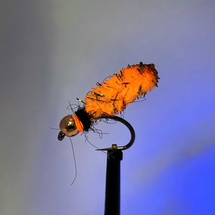 Phillippa Hake Flies Mopster Fly Copper bead Fl. Orange